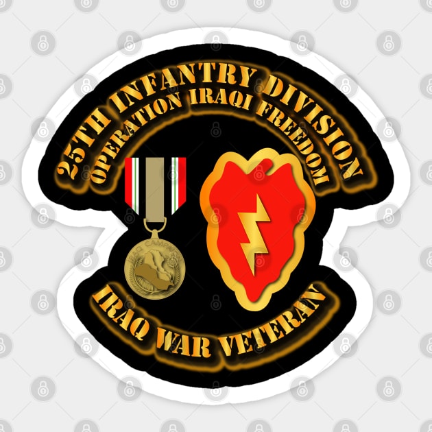 Iraq War Vet - 25th ID - Iraq Freedom w ICM Medal Sticker by twix123844